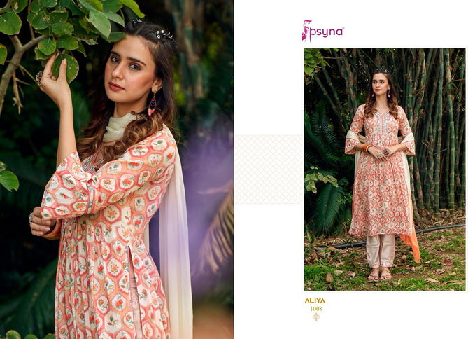 Aliya By Psyna Cotton Printed Kurtis With Bottom Dupatta Wholesale Market In Surat